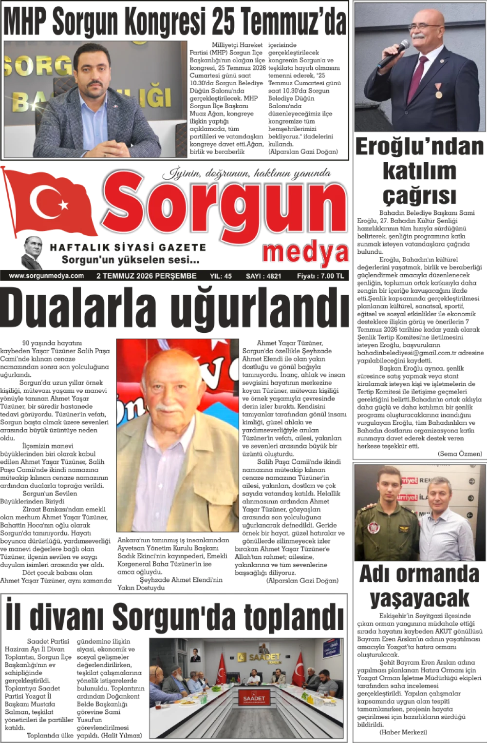 02 Temmuz  2026 tarihli sayımız.