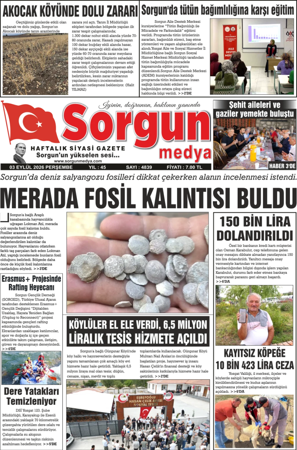 03 Eyl&uuml;l 2026 tarihli sayımız