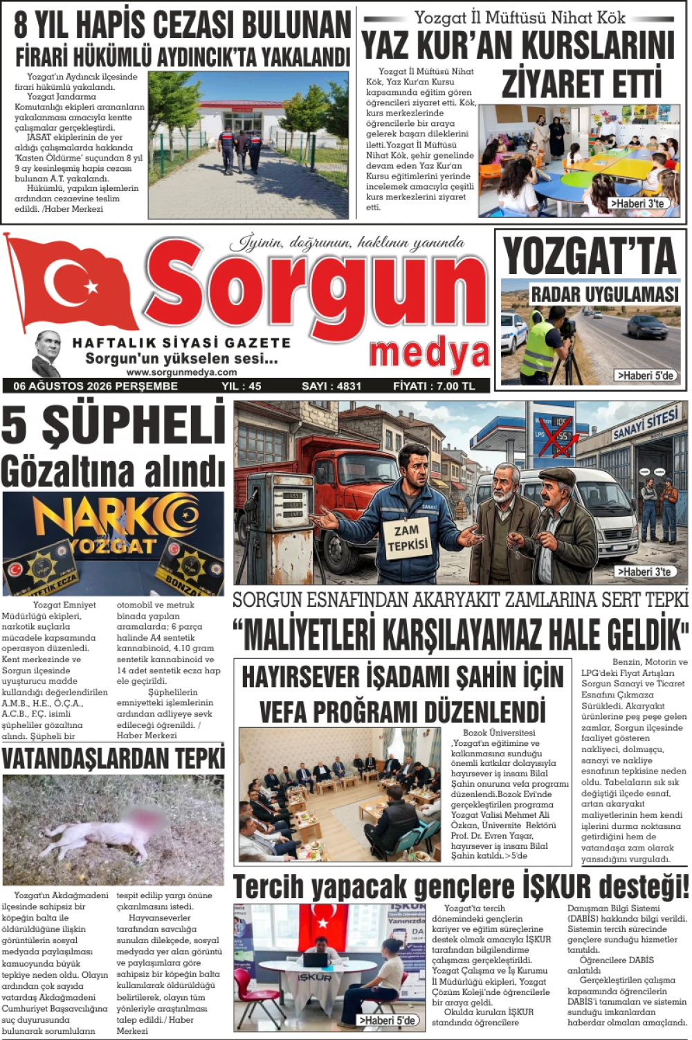 06 Ağustos 2026 tarihli sayımız.