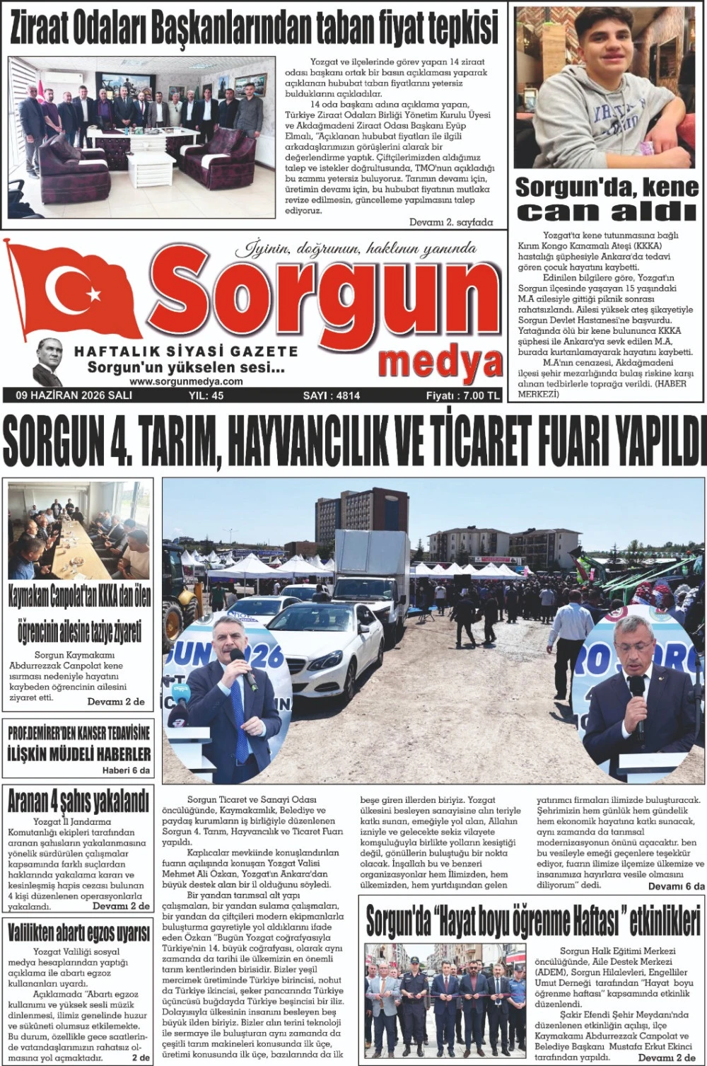 09 Haziran 2026 tarihli sayımız.