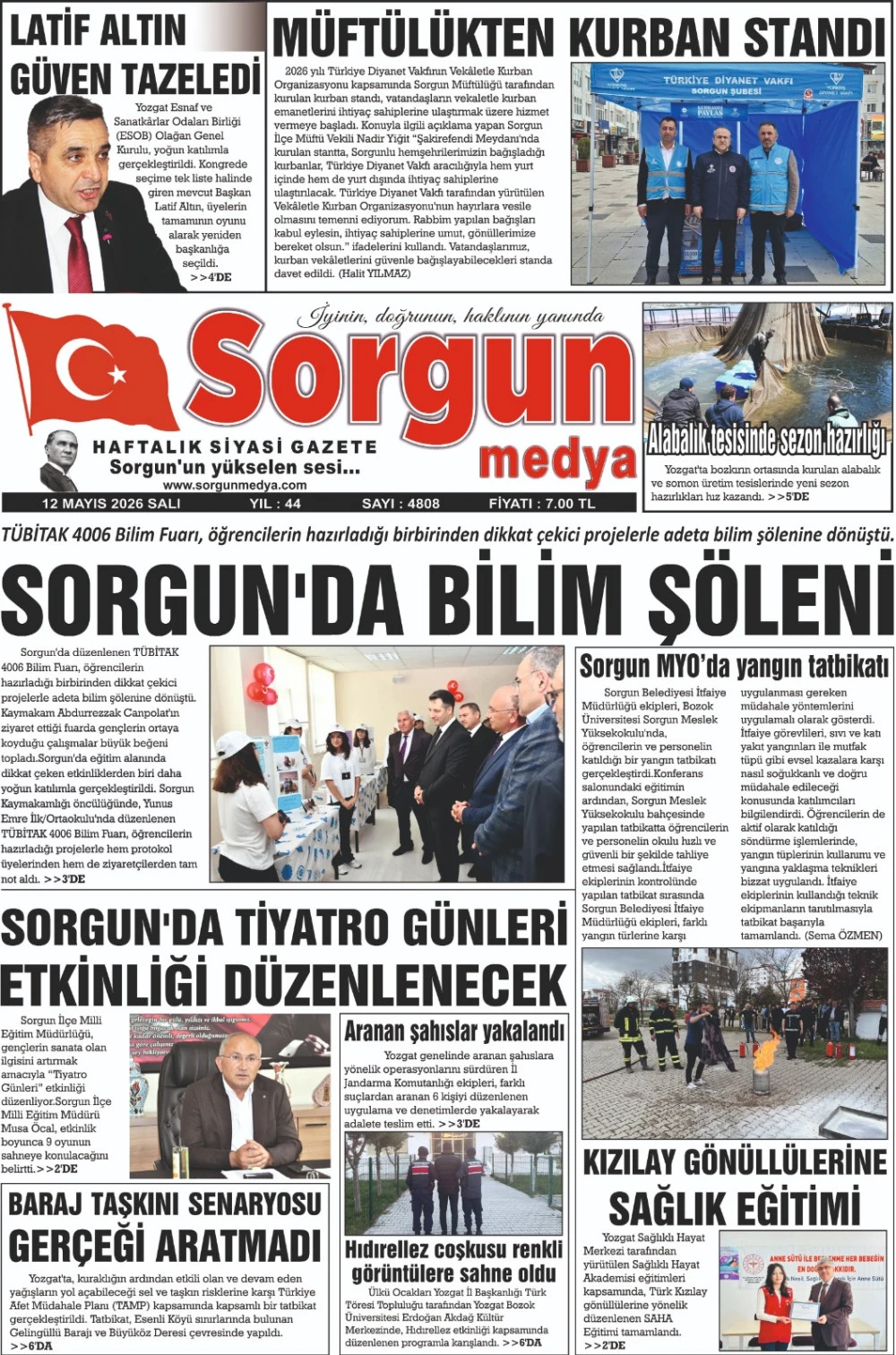 12 Mayıs 2026 tarihli sayımız.
