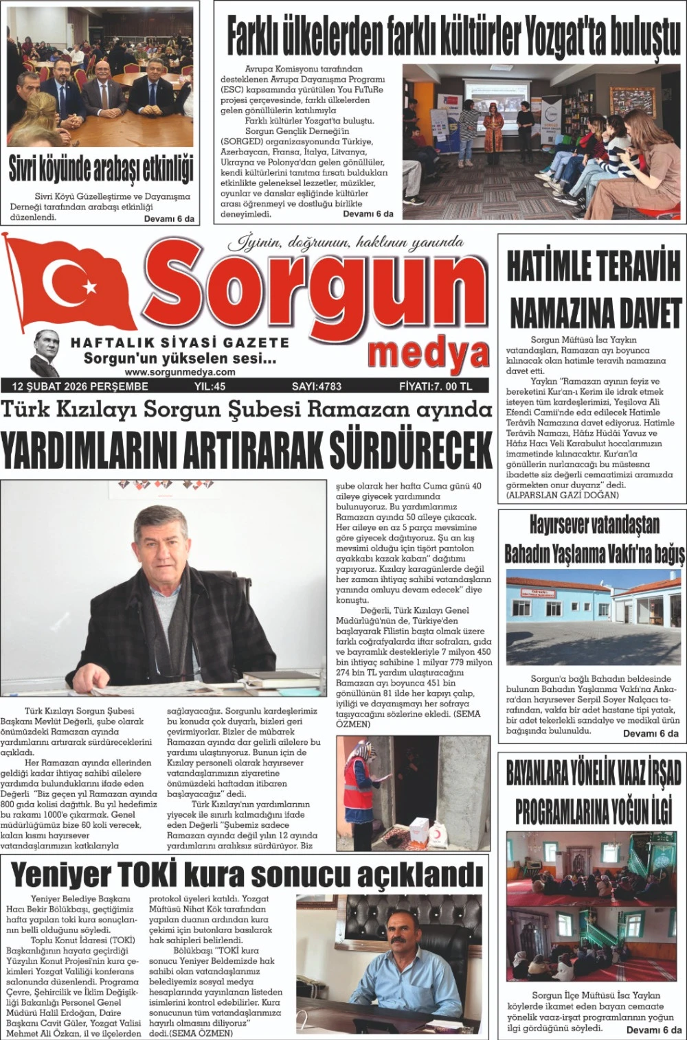 12 Şubat 2026 tarihli sayımız.