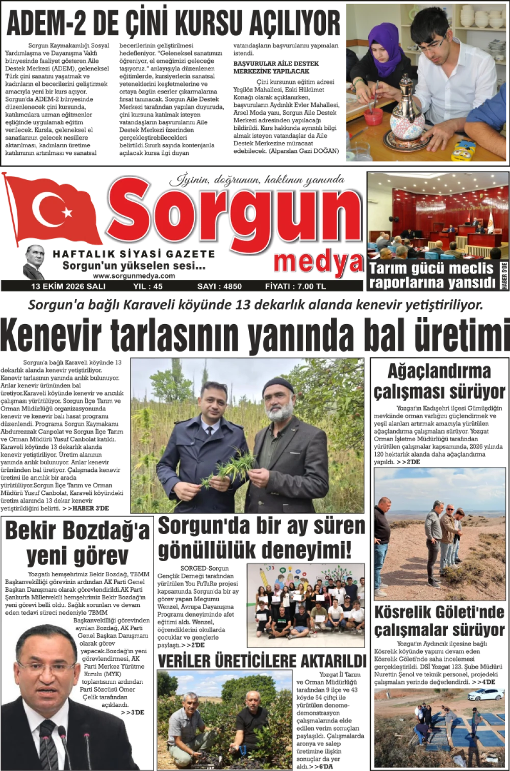 13 Eyl&uuml;l 2026 tarihli sayımız