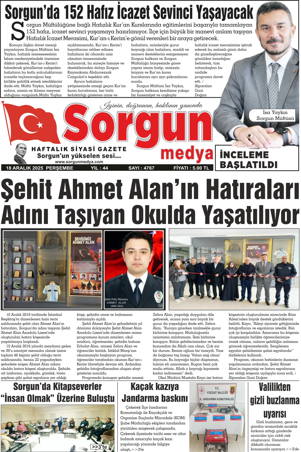 18 Aralık 2025 tarihli sayımız.