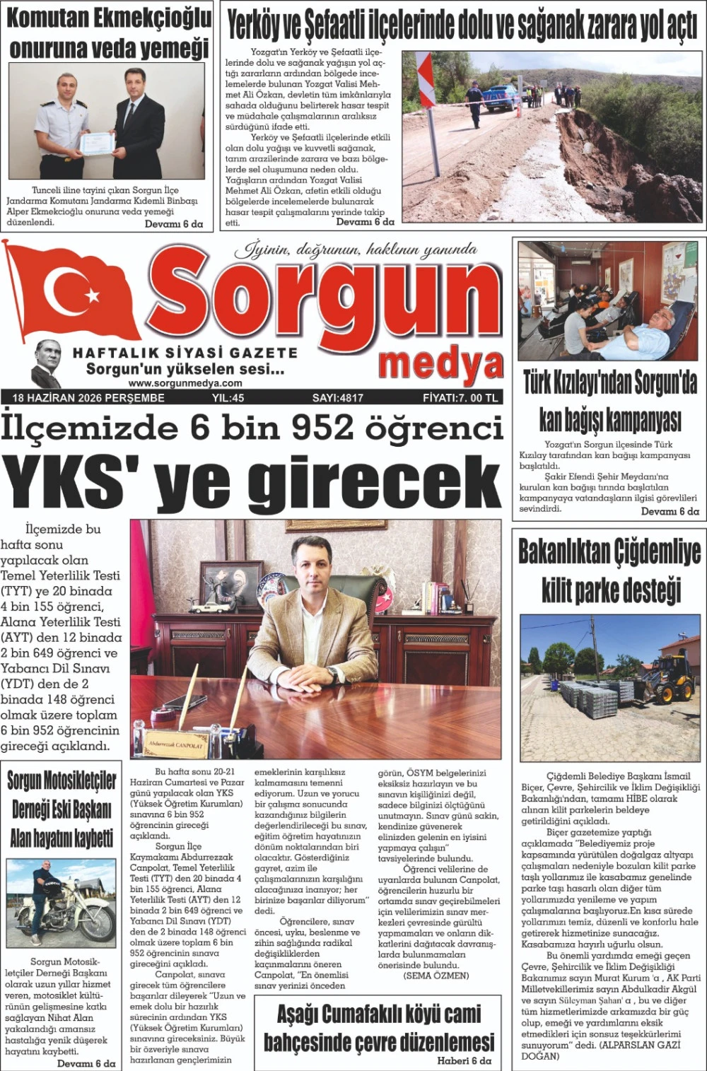 18 Haziran 2026 tarihli sayımız.