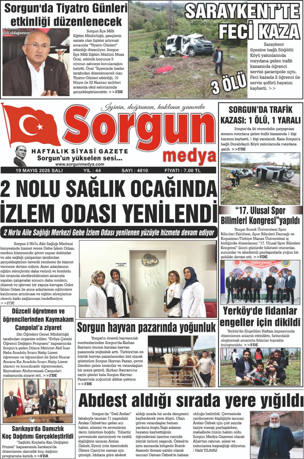 19 Mayıs 2026 tarihli sayımız.