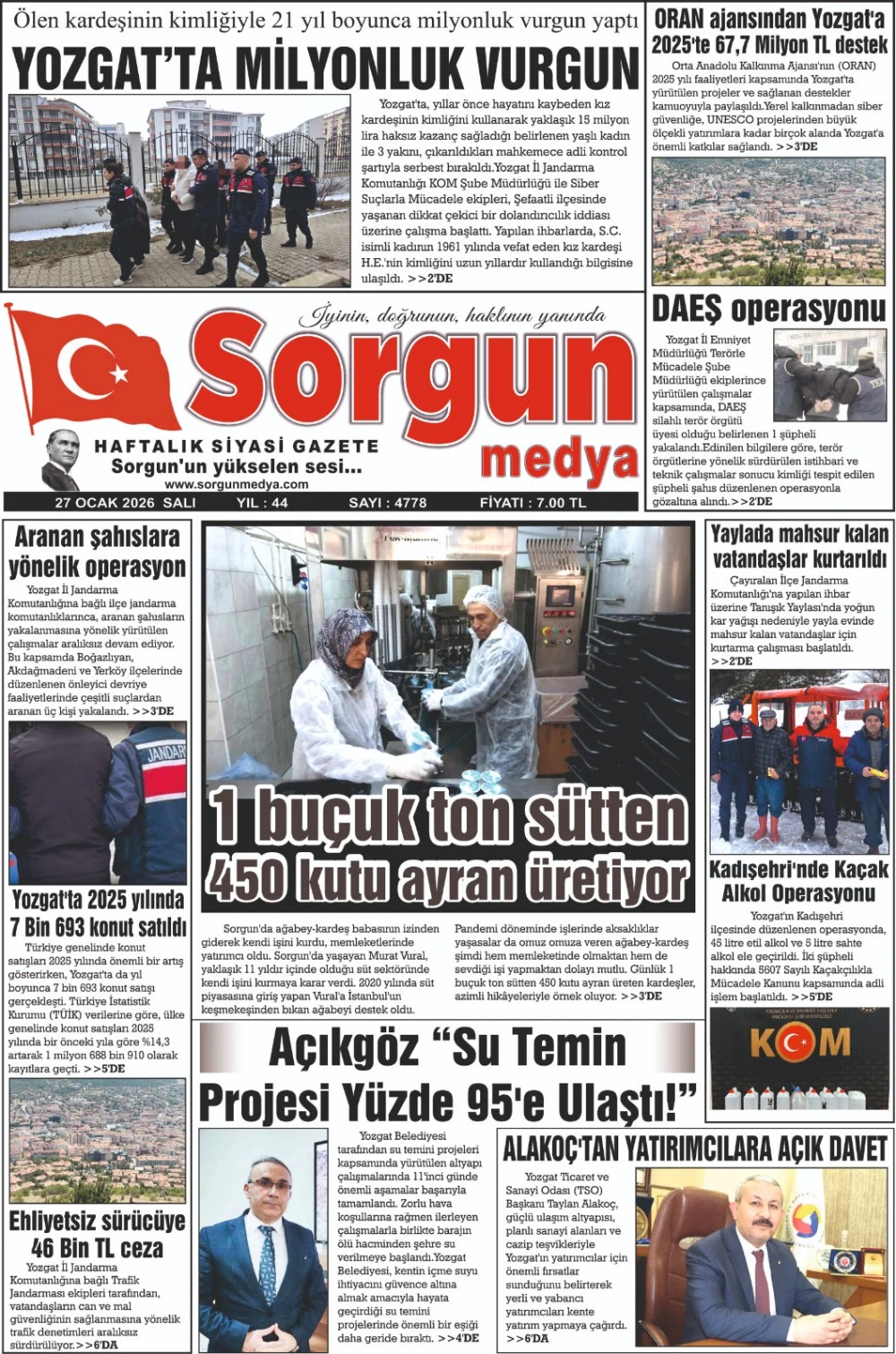 20 Ocak 2026 tarihli sayımız.