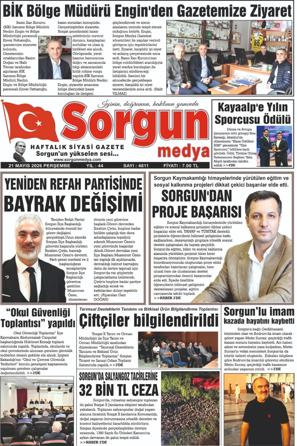 21 Mayıs 2026 tarihli sayımız.