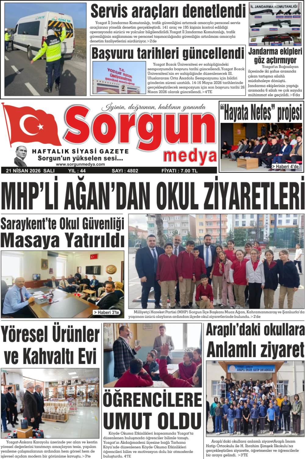 21 Nisan 2026 tarihli sayımız.