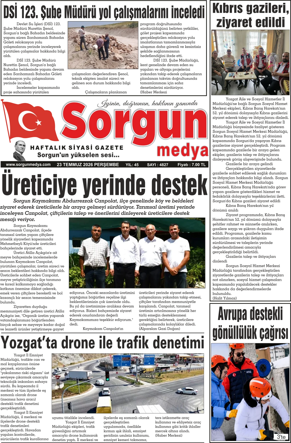 23 Temmuz 2026 tarihli sayımız.