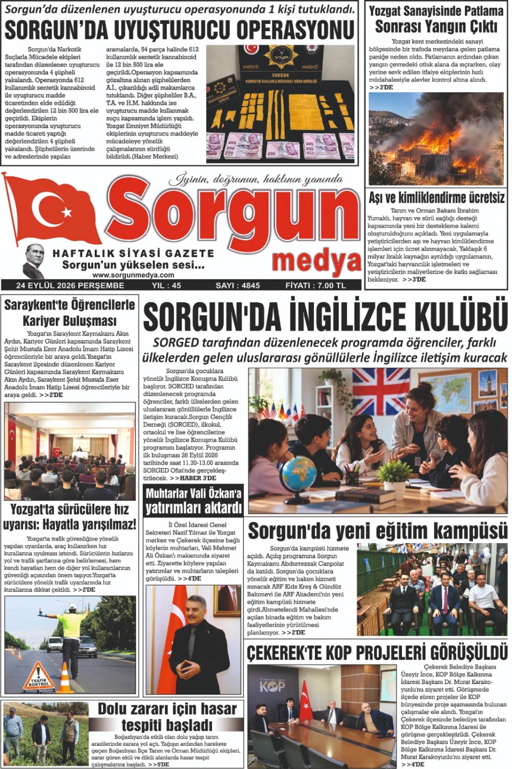 24 Eyl&uuml;l 2026 tarihli sayımız