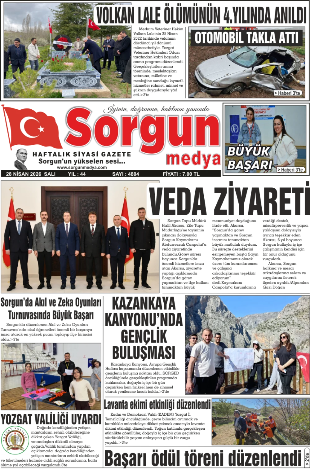 28 Nisan 2026 tarihli sayımız.