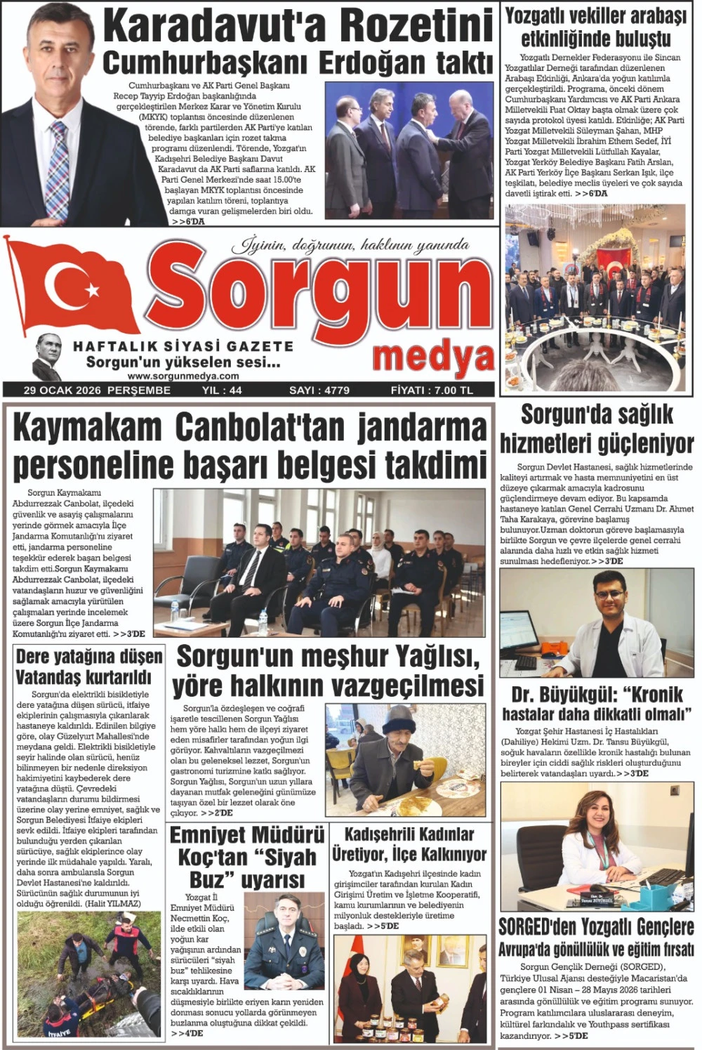 29 Ocak 2026 tarihli sayımız.