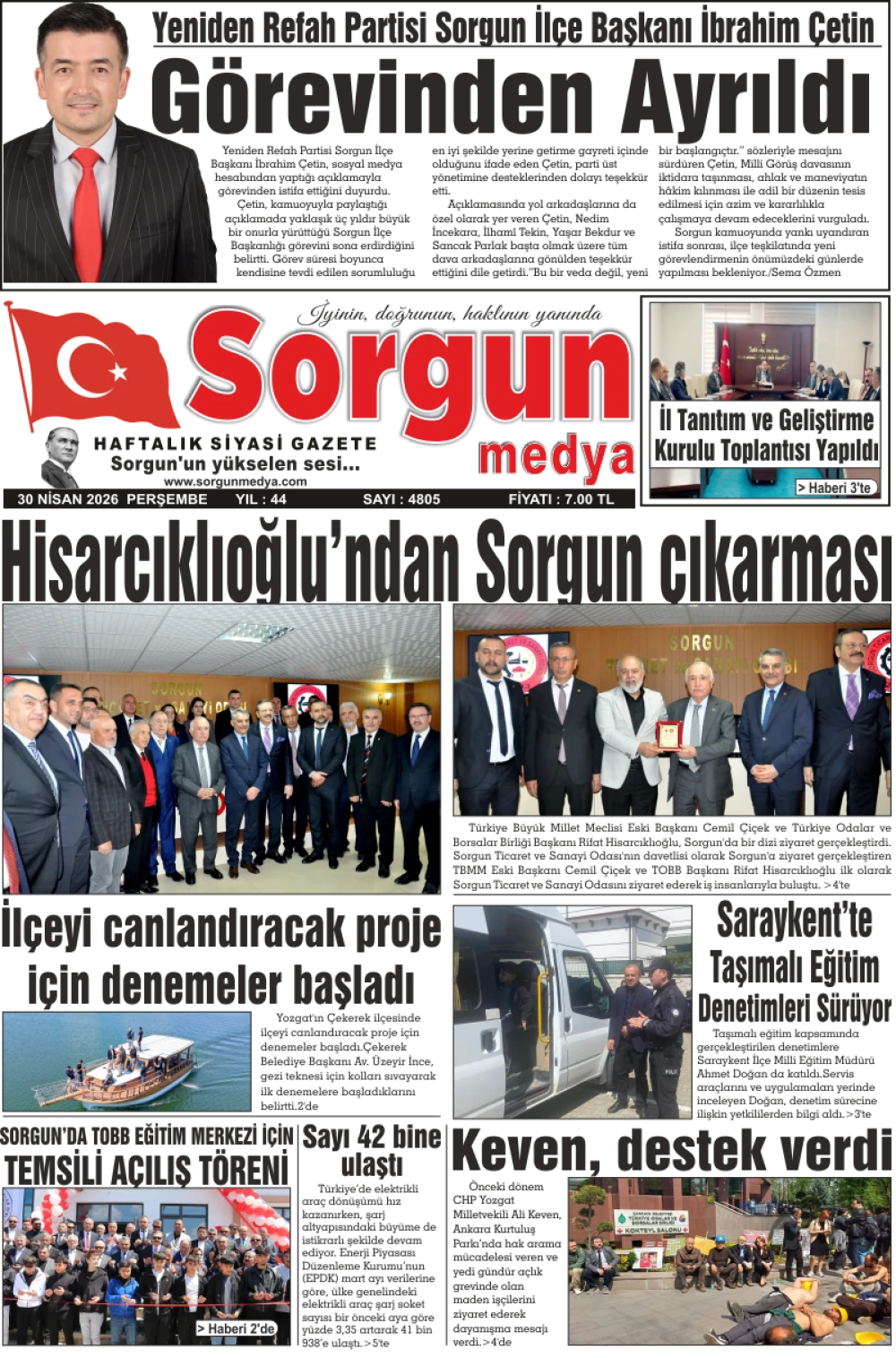 30 Nisan 2026 tarihli sayımız.