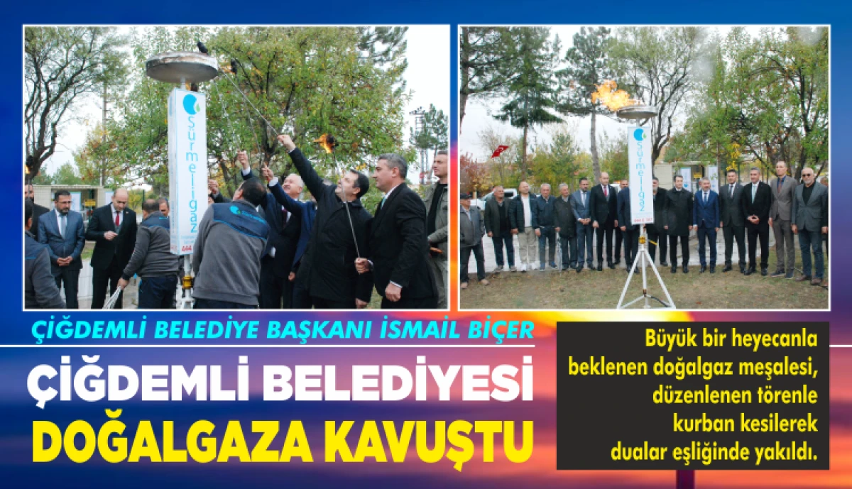 Çiğdemli Belediyesi Doğalgaza kavuştu