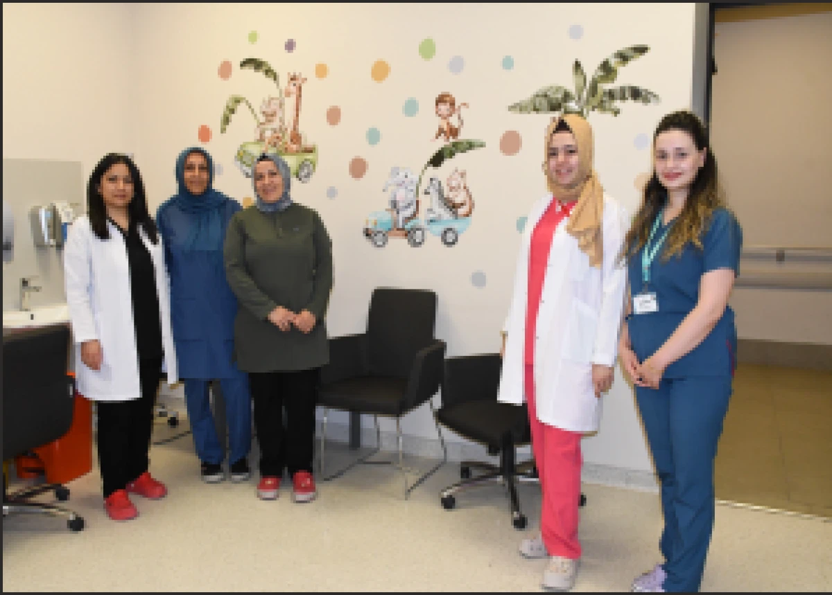 Çocuk Numune Alma Ünitesi  duvarları süslendi