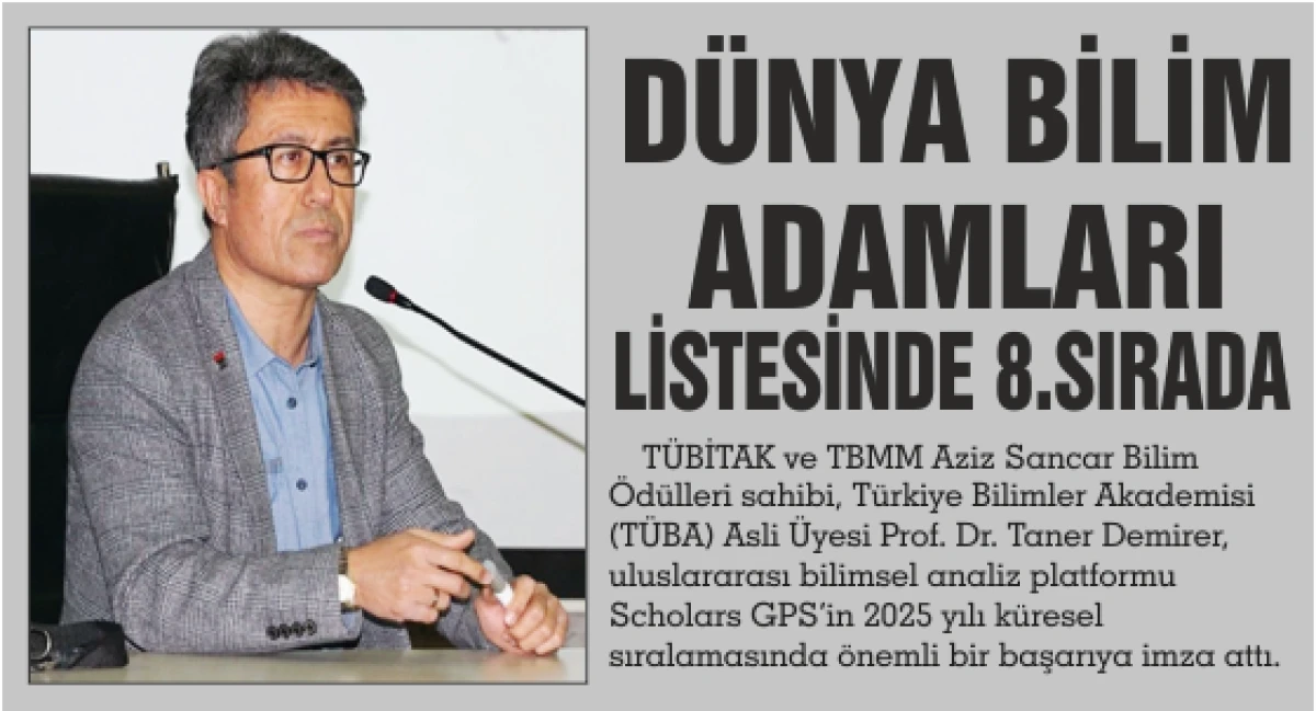 DÜNYA BİLİM  ADAMLARI 8.SIRADA