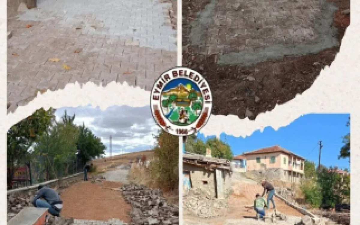 Eymir Belediyesi  kilit parke çalışmaları başlattı