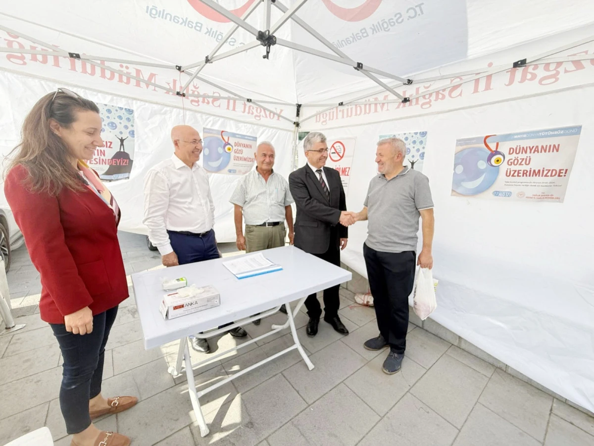 Mobil sigara bırakma çadırı kuruldu