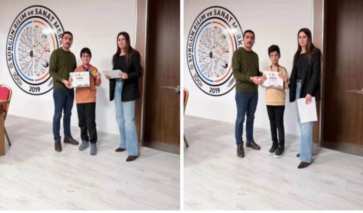  Şampiyon &Ouml;ğrencilere madalya takdimi